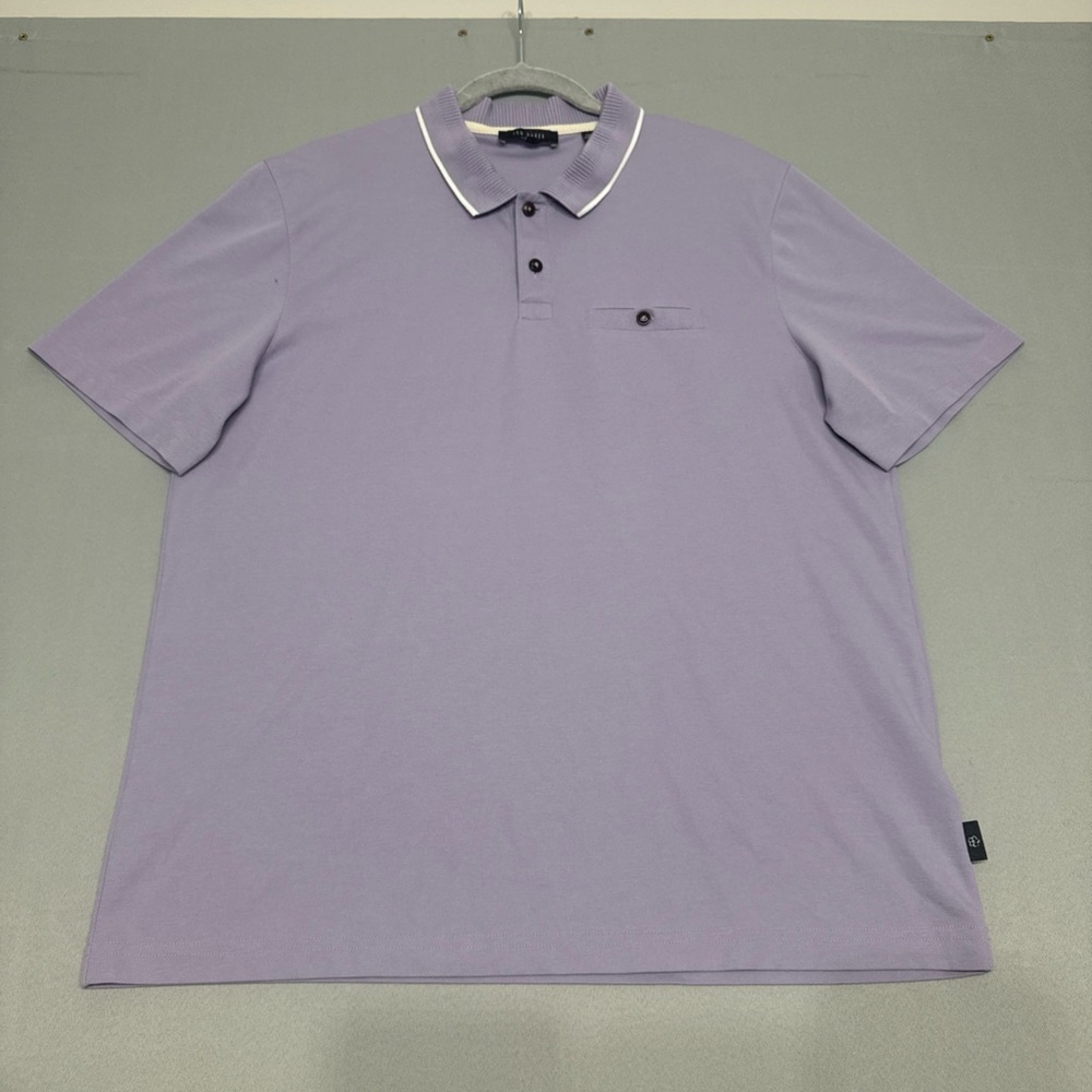 Ted Baker London MEN TORTILA Polo Shirt With Striped Details Sz 5 XL